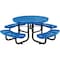 Global Industrial Round Kids Picnic Table, Blue, Expanded Metal, 46 in L, 24-1/2 in H Overall 277150KBL - alternate 1